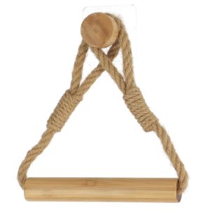 Βάση για χαρτί υγείας bamboo με σχοινί/sticker 28x20cm 06.91048195