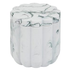 Βάζο για βαμβάκι μάρμαρο λευκό Φ9