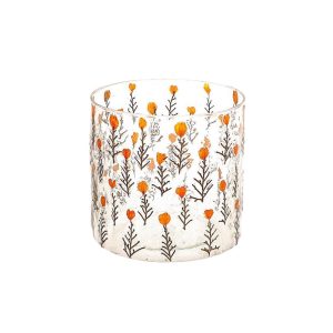 Βάζο γυαλινο με λουλούδια 15x15cm 012.912510042