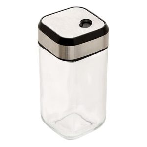 Βάζο μπαχαρικών γυάλινο /inox καπάκι 4