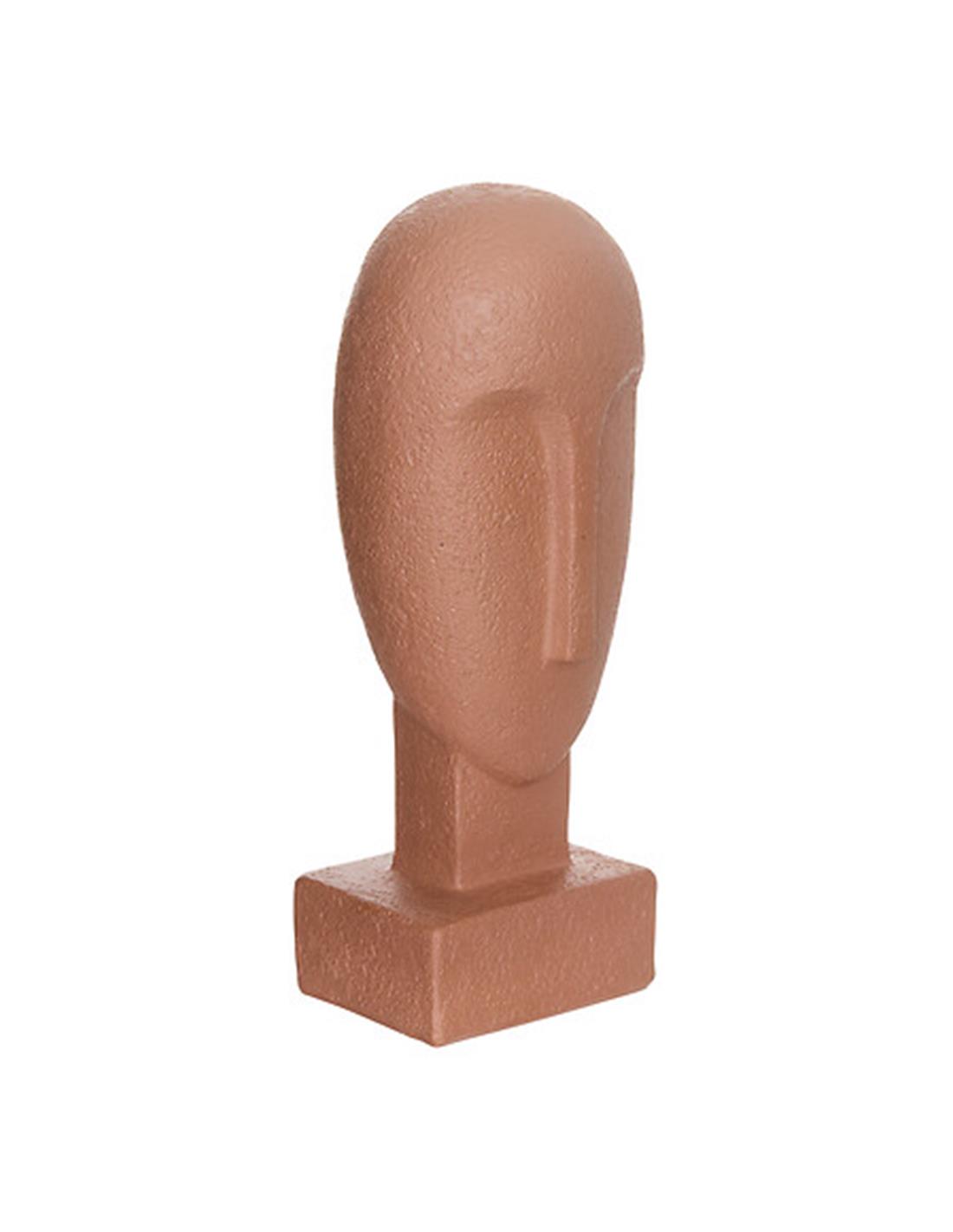 Διακοσμητικό φιγούρα κεφάλι ανθρ.terracotta 9x8x24