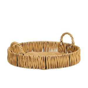 Δίσκος πλεκτός καφέ recycled polyester D52H17cm 02.1189477