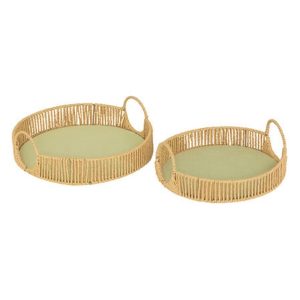 Δίσκοι στρογγυλοί σετ2 τεχν.Raffia Φ35 x 11 cm 07.206250