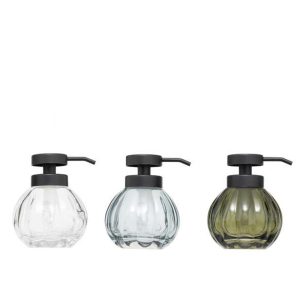 Dispenser γυάλινο 350ml / 3χρώματα Φ11Η13cm 07.204919