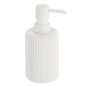 Dispenser polyresin λευκό ριγέ 230ml/7x17cm 06.62103100