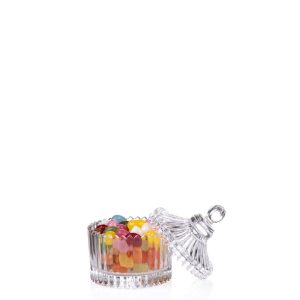 Δοχείο γυαλ.ριγέ με καπάκι 6