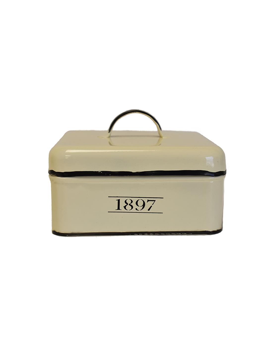 Δοχείο με καπάκι εκρού 1897 19Χ19Χ9.5 00.03.3915