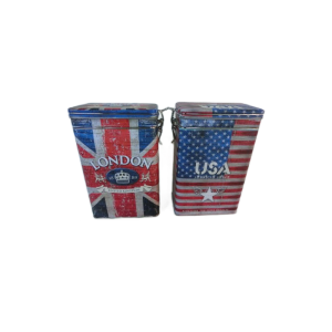 Δοχείο με κλιπ μεταλ.USA/LONDON 12Χ8Χ19 08.910852