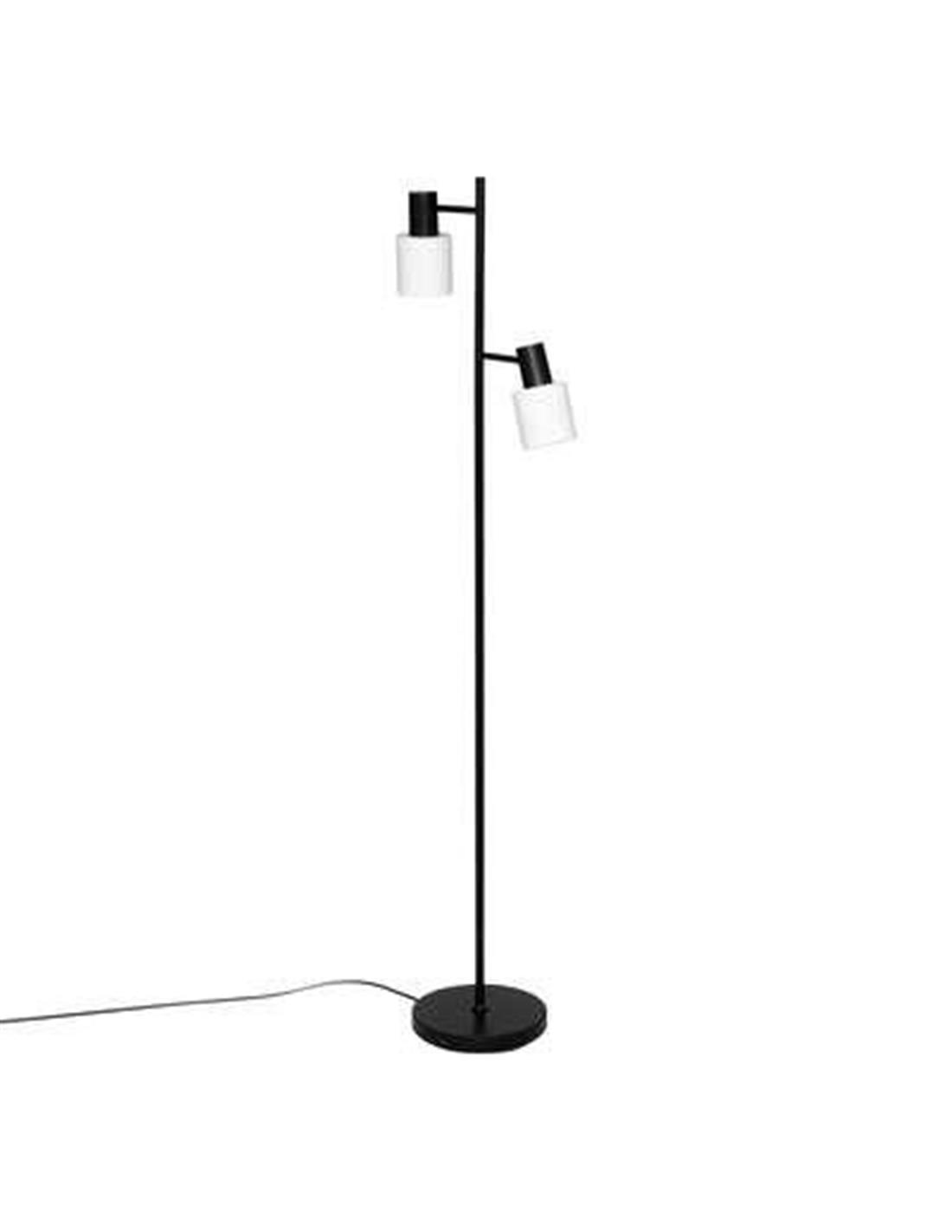 Φωτιστικό δαπέδου μεταλ.μαύρο με γυαλί L. 28