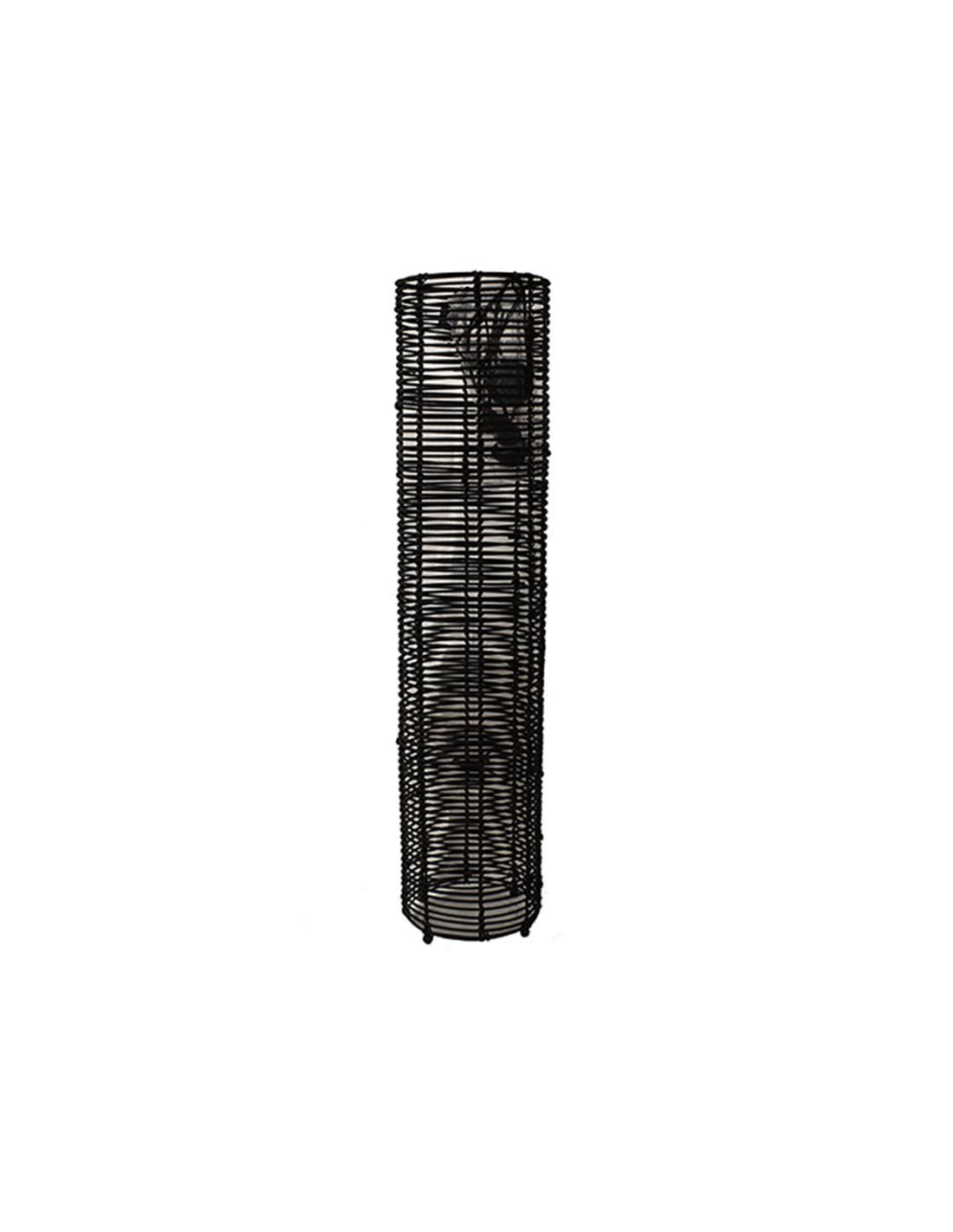 Φωτιστικό δαπέδου rattan μαύρο Φ21