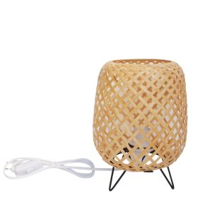 Φωτιστικό επιτρ.bamboo φυσικό/μεταλ.πόδια Φ19Η29cm 00.06.61345