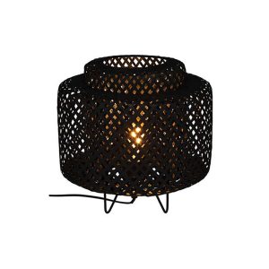 Φωτιστικό επιτρ.ψάθα μαύρη 25Χ27 07.182479B