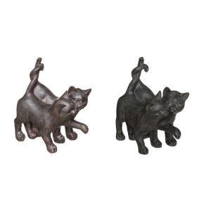 Γάτες διακοσμητικές polyester/2χρωμ. 14 x 8 x 15 cm 07.182310