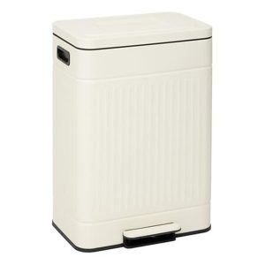 Κάδος απορριμμάτων λευκός μεταλ. 2x30l/45