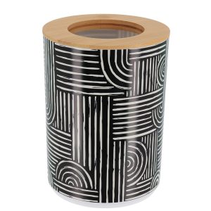 Κάδος απορ.πλαστ./ bamboo καπάκι ETHNIK VIBES 5lt/18.5x24 cm 06.6574N784