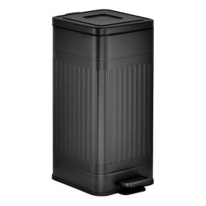Κάδος απορριμμάτων μαύρος μεταλ. 30l/35 x 27 x 58 cm 07.214560