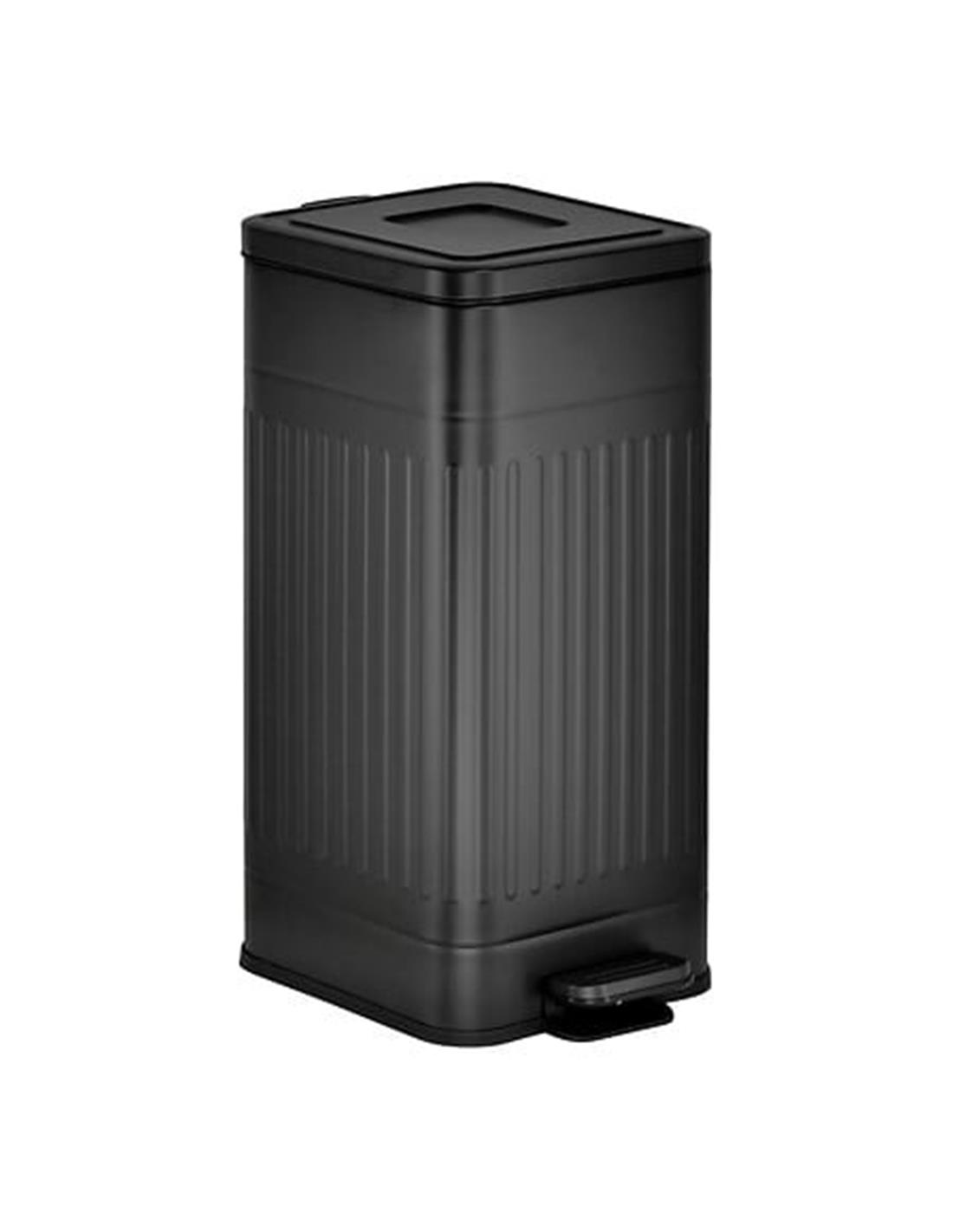 Κάδος απορριμμάτων μαύρος μεταλ. 30l/35 x 27 x 58 cm 07.214560