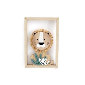 Κάδρο ξύλινο λιοντάρι 20x30cm 014.BB0372