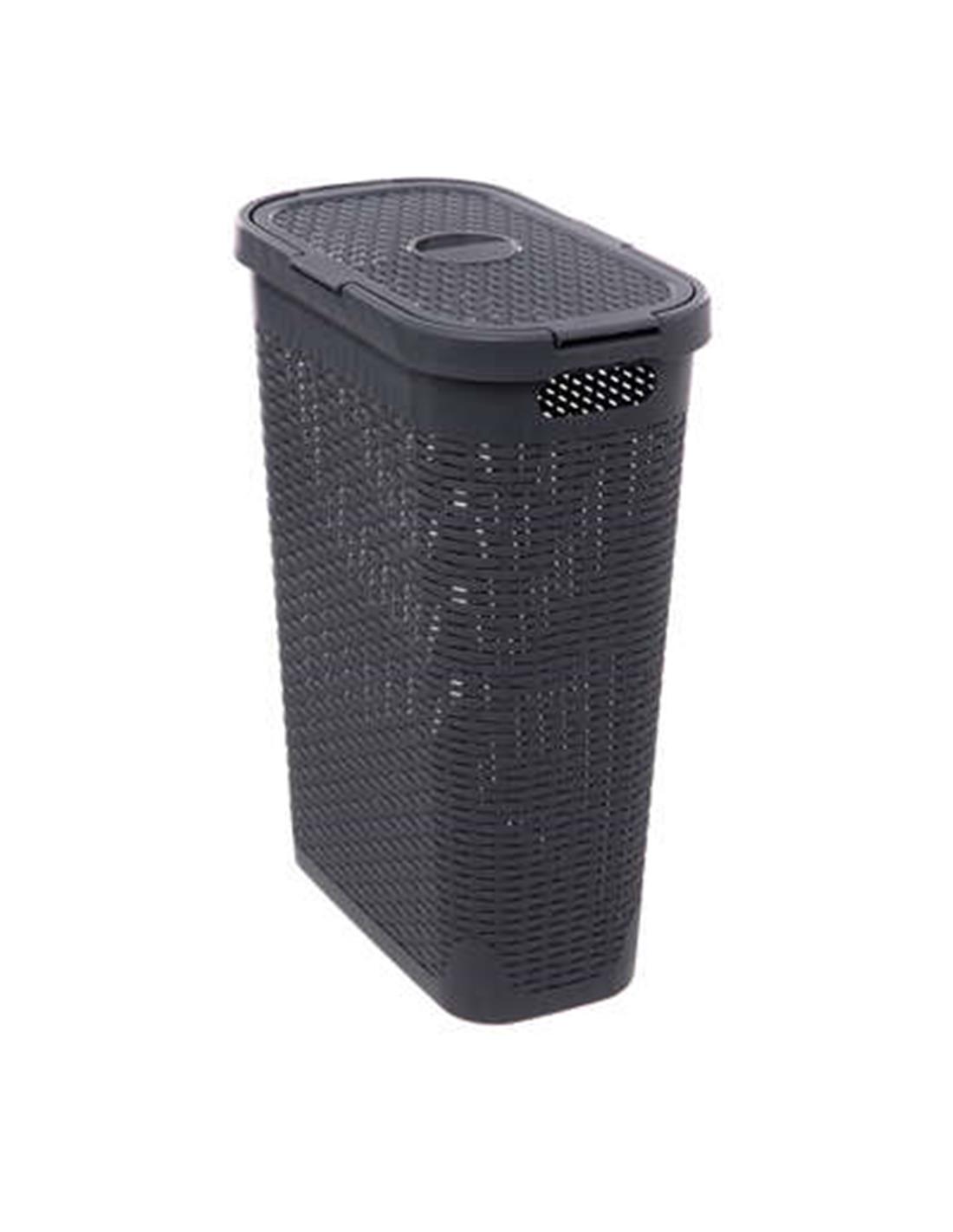Καλάθι απλύτων pp RATTAN γκρι 40L 26