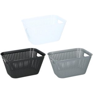 Καλάθι αποθήκευσης πλαστ.3χρώμ.29x20x15cm 03.14769