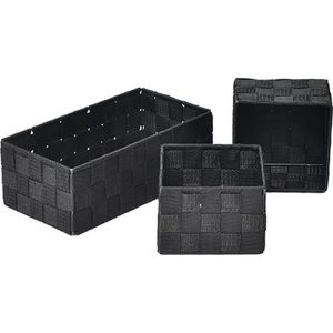 Καλάθι αποθήκευσης Polyester μαύρο set3τμχ 06.84124103