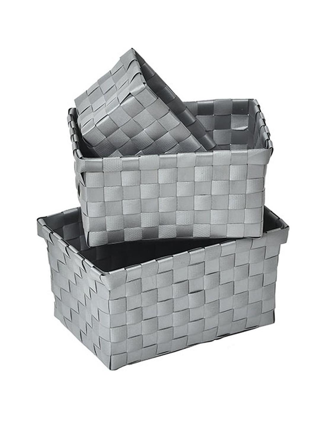 Καλάθι οργάνωσης PP γκρι set 19X13X9