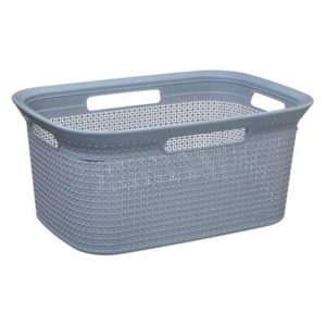 Καλάθι πλαστ.αποθήκευσης γκρι 45L 59x41x27