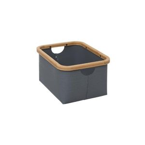 Καλάθι πολυπ.γκρι με bamboo μαύρο 28