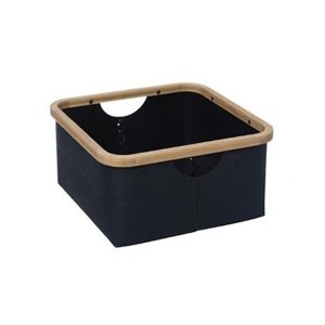 Καλάθι πολυπ.μαύρο με bamboo  28