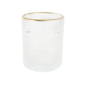 Κηροπήγιο διάφ.με χρυσό rim 10Χ12