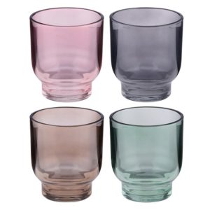 Κηροπήγιο γυαλ. 4χρωμ. Φ9xh10cm 03.24200