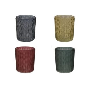 Κηροπήγιο χρωμ.γυαλ. 4χρ. 5