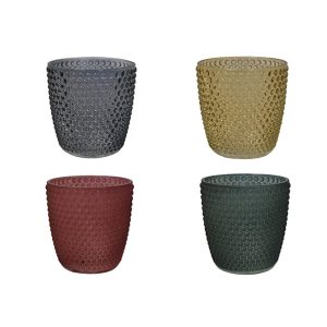 Κηροπήγιο χρωμ.γυαλ.4χρ. 7