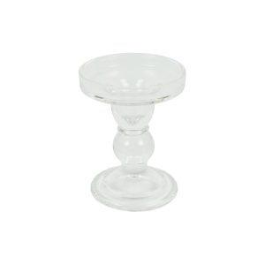 Κηροπήγιο γυαλ.διάφανο Φ8