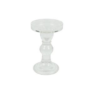 Κηροπήγιο γυαλ.διάφανο Φ8