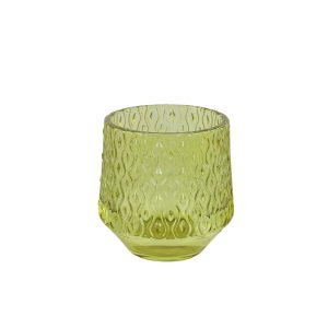 Κηροπήγιο γυαλ. λαχανί  8Χ7