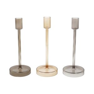 Κηροπήγιο γυάλ.μονόκερο 3χρωμ.Φ8