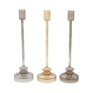 Κηροπήγιο γυάλ.μονόκερο 3χρωμ.Φ8