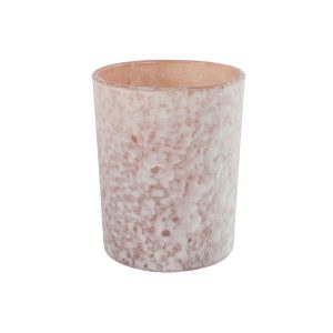 Κηροπήγιο γυαλ.snow ροζ  10Χ12 013.789404