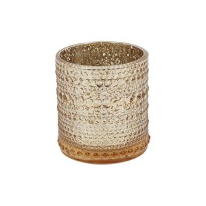 Κηροπήγιο γυαλ.χρυσό 7