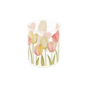 Κηροπήγιο γυάλινο τουλίπες 8x10cm 012.862608052