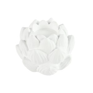 Κηροπήγιο κεραμ.σχ.αγκινάρα λευκό 14x10 013.789901