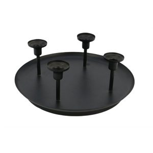 Κηροπήγιο Χ4 σε δίσκο μεταλ.μαύρο 33Χ12 012.912005082