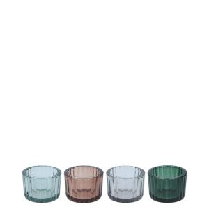 Κηροπήγιο χρωμ.γυαλ. 4χρ. 5