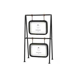 Κορνίζα 13Χ9 διπλή σε βάση μεταλ.μαύρο χρ. 11