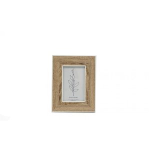 Κορνίζα ξυλ.φυσική/λευκή ρίγα 10Χ15 014.PH2484