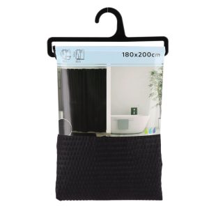 Κουρτίνα μπάνιου microfiber μαύρη 180Χ200 06.1212103