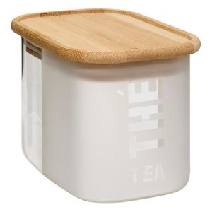 Κουτί αποθ. TEA γυάλινο/καπάκι ακακίας 720ml/8x12x8