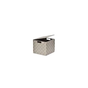 Κουτί αποθήκευσης Polyester μπεζ με καπάκι  24X24X20cm 06.8412516502