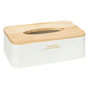 Θήκη για χαρτομάντηλα marble λευκό25x13